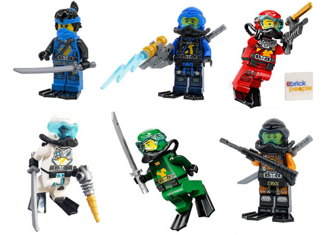 LEGO Ninjago Combo Foil Pack: Set of 6 Seabound Scuba Minifgures (Lloyd, Jay, Cole, Zane, Kai, and NYA)