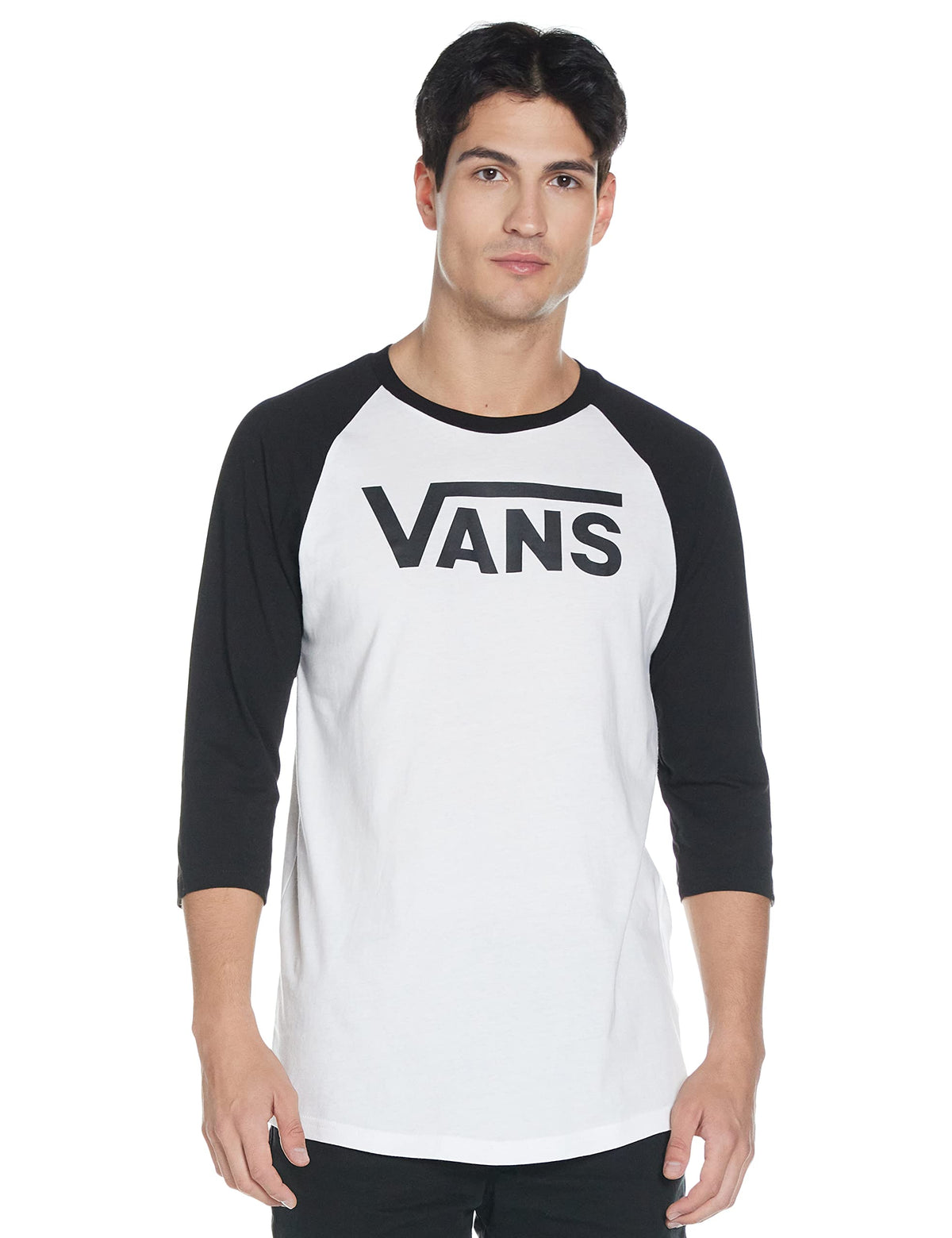 Vans Herren Classic Raglan T-Shirt, Mehrfarbig (WHITE-BLACK YB2), Large