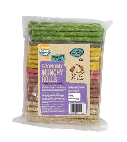 2X100 Assorted Rolls Dog Chews 125 mm x 7-8 mm, 600 g
