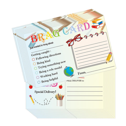 50 Pack Teacher Mail Cards Postcards For Notes Home To Parents - 4 x 6 Inch Classroom Incentives Motivational Good Behavior Cards Teaching Supplies for Preschool, Kindergarten