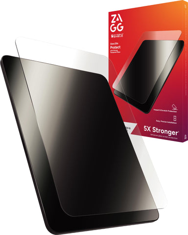 ZAGG InvisibleShield Glass Elite Tempered Glass Screen Protector for iPad mini [2024] & [6th Gen] [8.3-Inch], Case-Friendly, Smudge & Scratch-Resistant, Shockproof, Easy Application (Transparent)