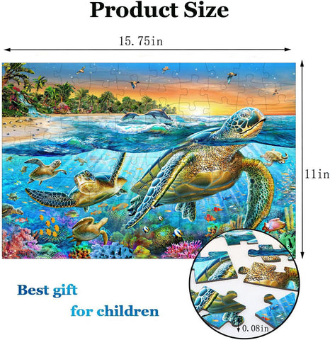 Puzzles for Kids Ages 4-6 8-10 Year Old - Underwater World,100 Piece Puzzle for Toddler Children Learning Educational Puzzles Toys for Boys and Girls.