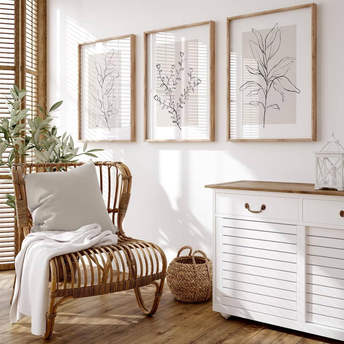 Youillne Minimalist Botanical Art - 16x24 (Unframed)