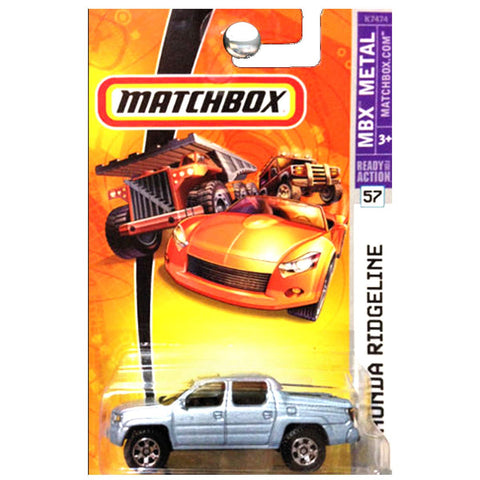 HONDA RIDGELINE 1st Edition Matchbox 2007 Light Blue Honda Ridgeline 1:64 Scale Collectible Die Cast Car #57
