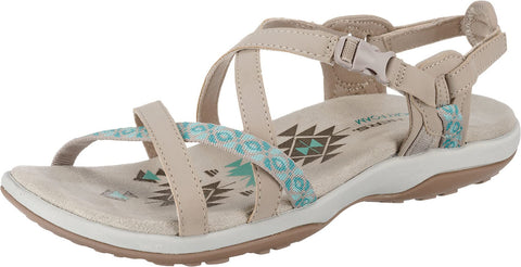 Skechers Women's Regga Slim Keep Close Gladiator Sandal,Taupe/Aqua,6 M US