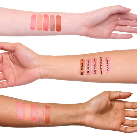 Nudestix Nudies Matte Lux Cream Blush 3-in-1 All Over Face Colour For Cheeks Eyes and Lips w/Blending Blush (Nude Buff)
