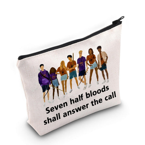 JNIAP Half Bloods Cosmetic Bag Percy Inspired Gift Seven Half Bloods Shall Answer The Call Makeup Pouch PJO Merch Gift(seven)