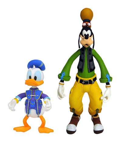 DIAMOND SELECT TOYS Kingdom Hearts 3: Goofy & Donald Action Figure 2 Pack, Multicolor