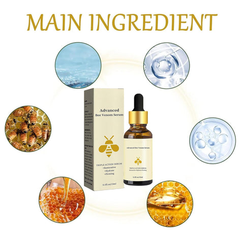 Generic Advanced Bee Venom Essence, Moisturizing and Nourishing Anti-Aging Skincare Essence, Helps Improve Fine Lines & Wrinkles, Hydrating Serum