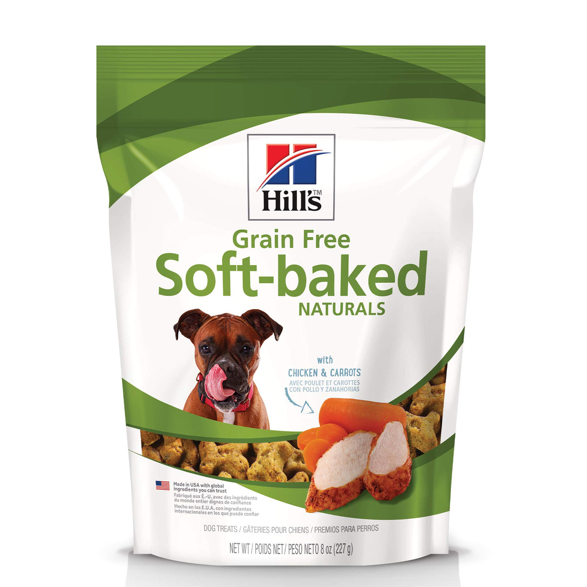 Hill's Grain Free Dog Treats, Soft-Baked Naturals with Chicken & Carrots, Healthy Dog Snacks, 8 oz. Bag