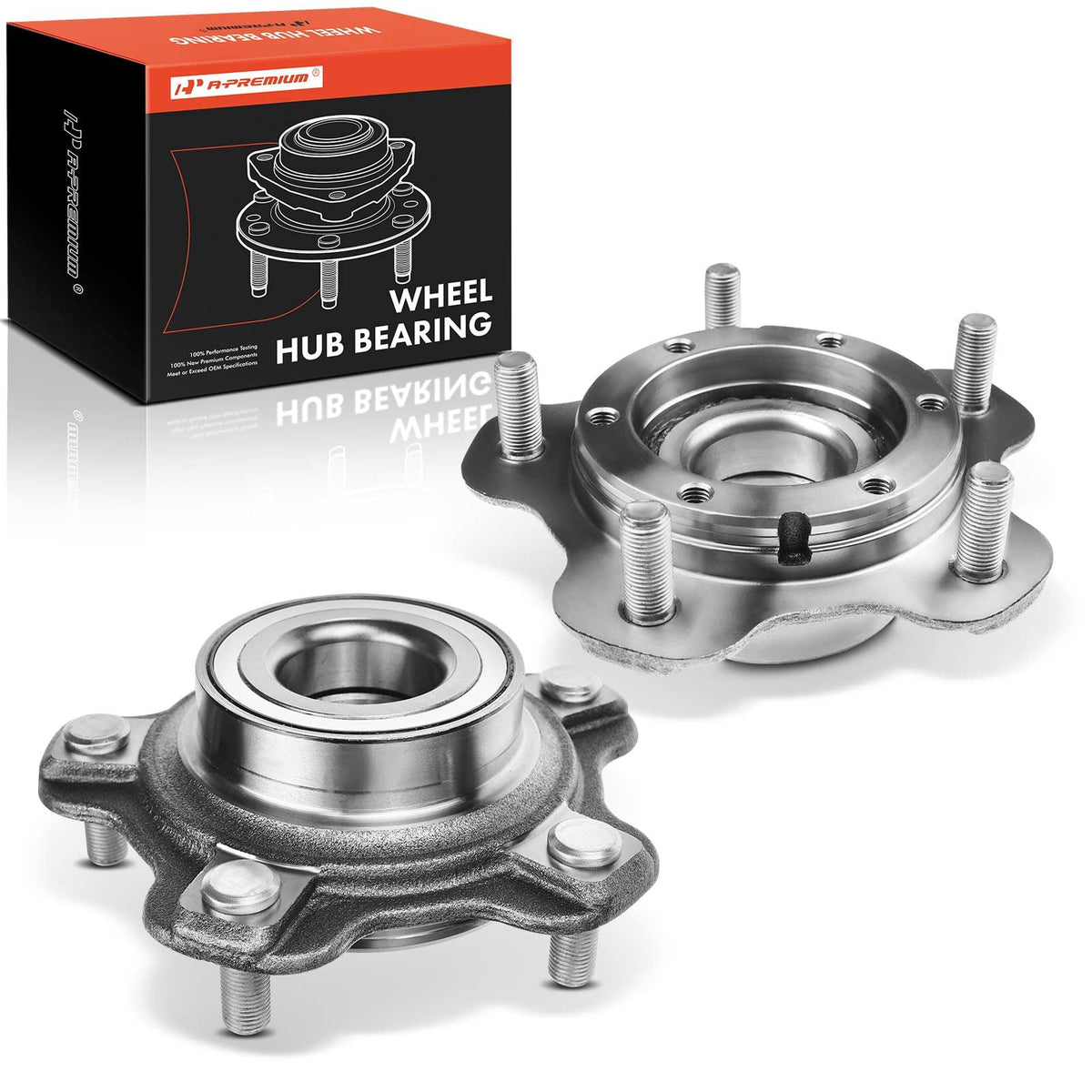 A-Premium 2 x Front Wheel Bearing and Hub Assembly with 5-Lug Compatible with Chevrolet Tracker 2001-2004, Suzuki Vitara 2001-2004, XL-7 2002-2006, Grand Vitara 2001-2005