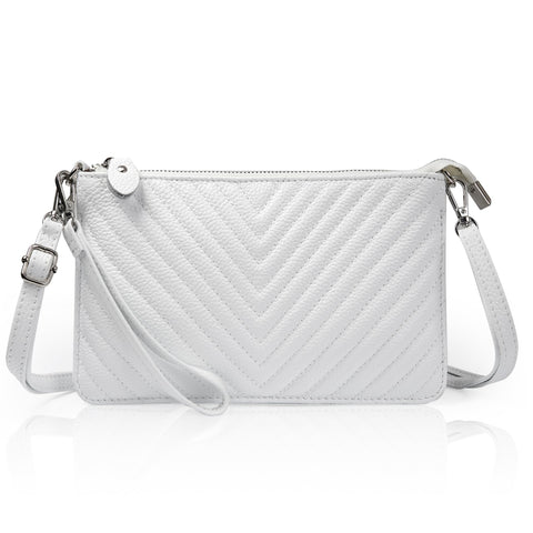 befen Crossbody bags for Women,Small Leather Cross Body Phone Purses White Bag Ladies Handbags & Shoulder bags, Envelope Wristlet Clutch Wallet with Wrist Strap
