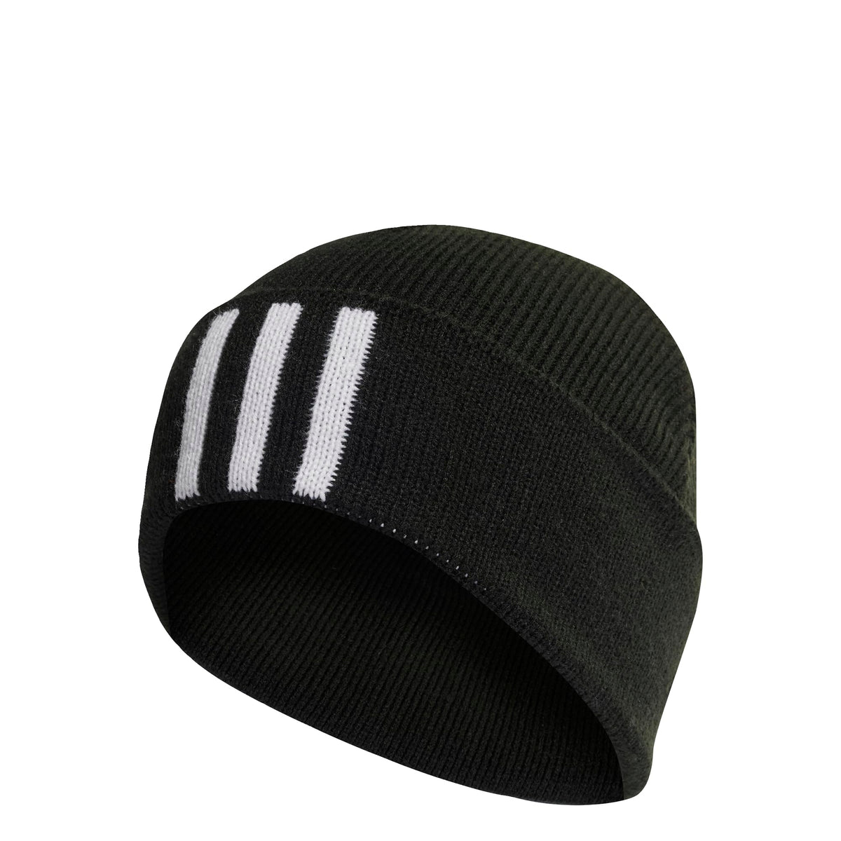 adidas Unisex 3-Stripes Beanie, Black/White, M