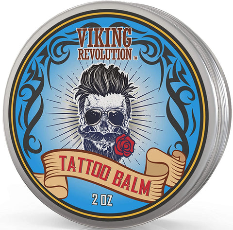 Viking Revolution Tattoo Aftercare Balm (58g) for Before, During & After Tattoo - Natural Tattoo Cream - Moisturizing Lotion to Promote Skin Healing - Tattoo balm