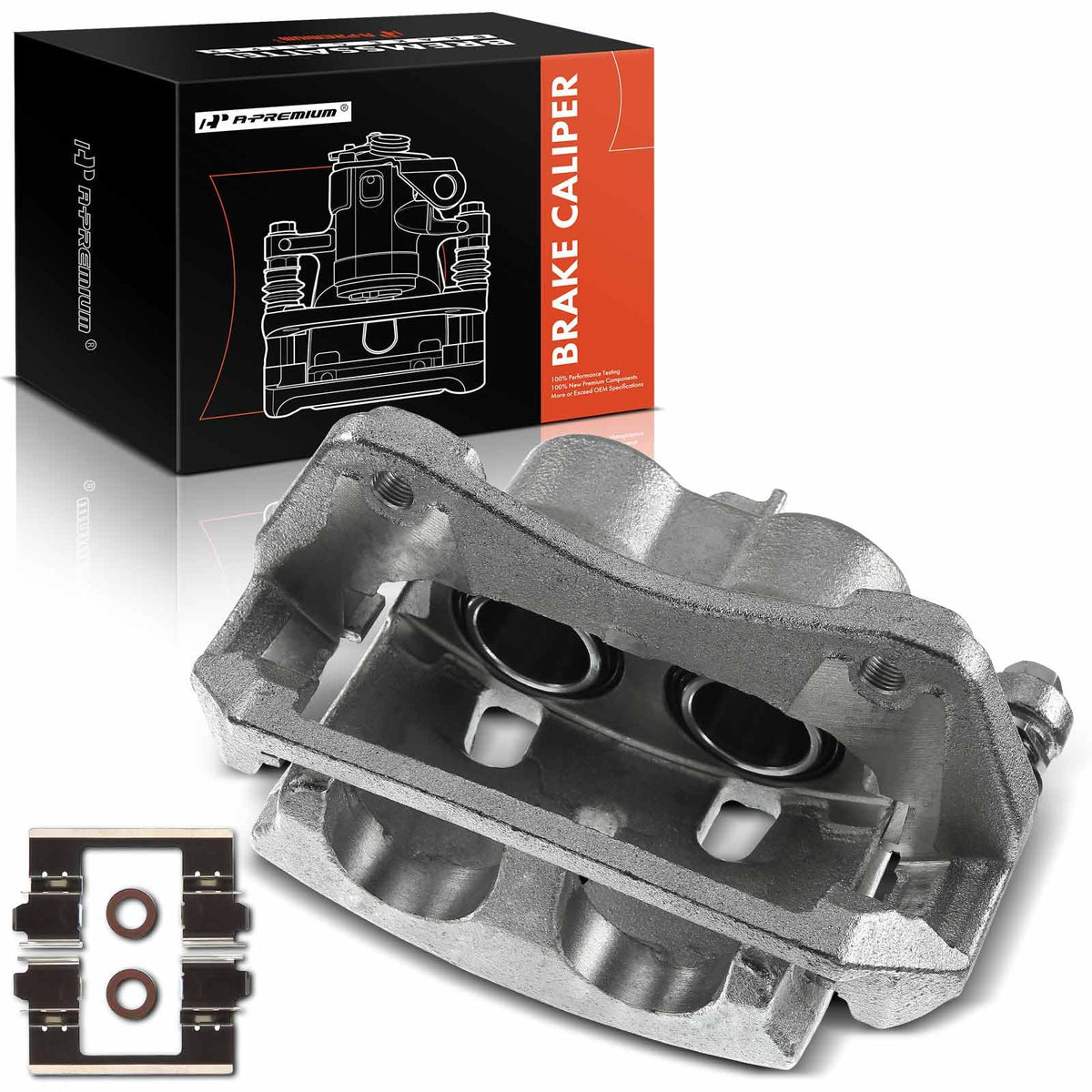 A-Premium Disc Brake Caliper Assembly with Bracket Compatible with Select Honda Models - Pilot 2009-2015, V6 3.5L - Front Right Passenger Side