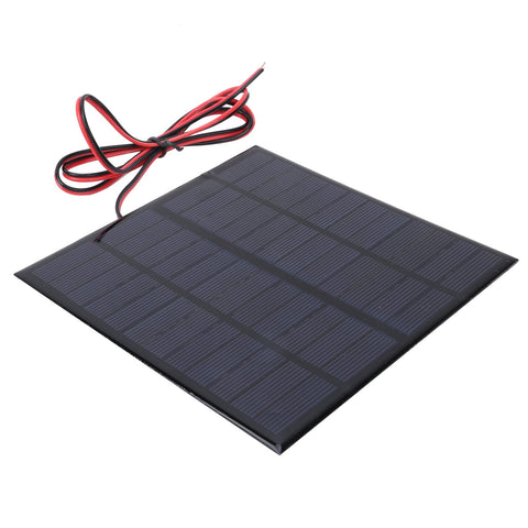 Mini Epoxy Solar Panel, 12V 3W Portable Solar Cell, Solar Panel Cell Power Module Polycrystalline Silicon Solar Panel with 1m Cable