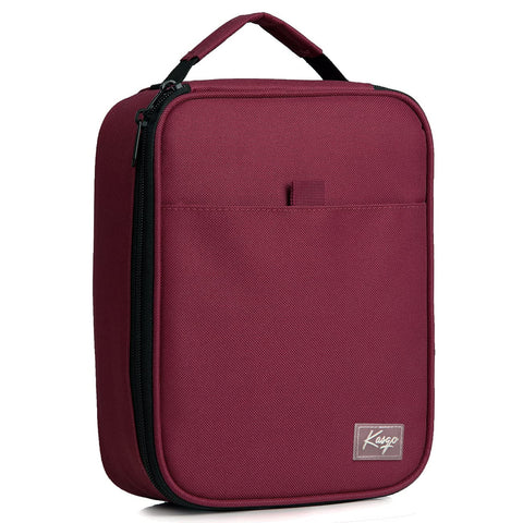 Kasgo Large Pencil Case, 54 Slots Stationary Pencil Pouch with 2 Detachable Layers Color Pencil Holder for School Work Art Burgundy