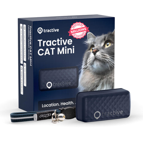 Tractive GPS Cat Tracker Mini | 24/7 Location & Territory | Escape Alerts | Unlimited Range (Blue) + Rogz Breakaway Collar