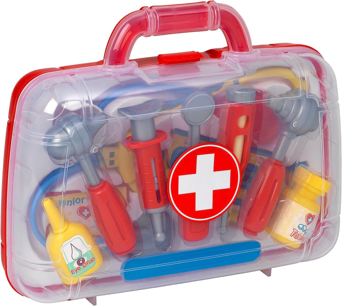 PETERKIN | Classic Doctors Medical Carry Case Toy | 11 piece, brightly coloured, plastic doctors set in a sturdy 30cm carry case | Roleplay Toys | Ages 3+
