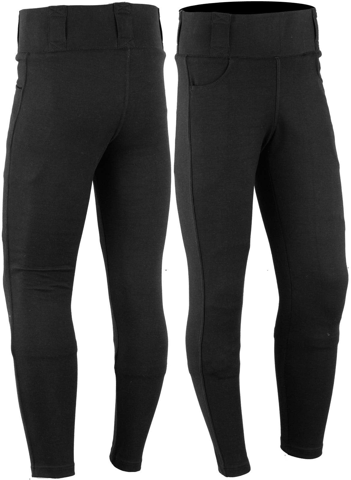 Bikers Gear Womens Kl901-16 Ladies Kevlar Lined Protective Motorcycle Leggings With Removable CE Armour, Black, 16 EU