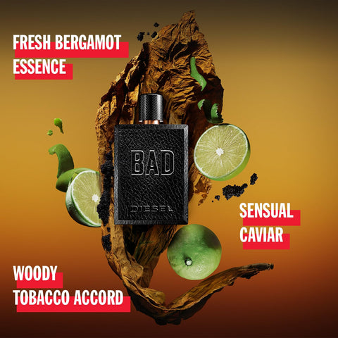 Diesel Bad 2 PC Men's Fragrance Gift Set, Includes 1.1 Fl Oz Eau de Toilette + 1.7 Fl Oz Shower Gel