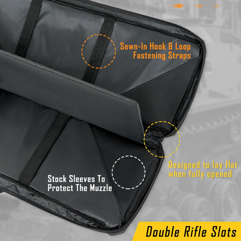 DULCE DOM 36 inch Double Rifle Case Soft Bag Gun Case, Perfect for Rifle Pistol Firearm Storage and Transportation, All Around Shooting Range Tactical Rifle Backpack, Indoor Outdoor