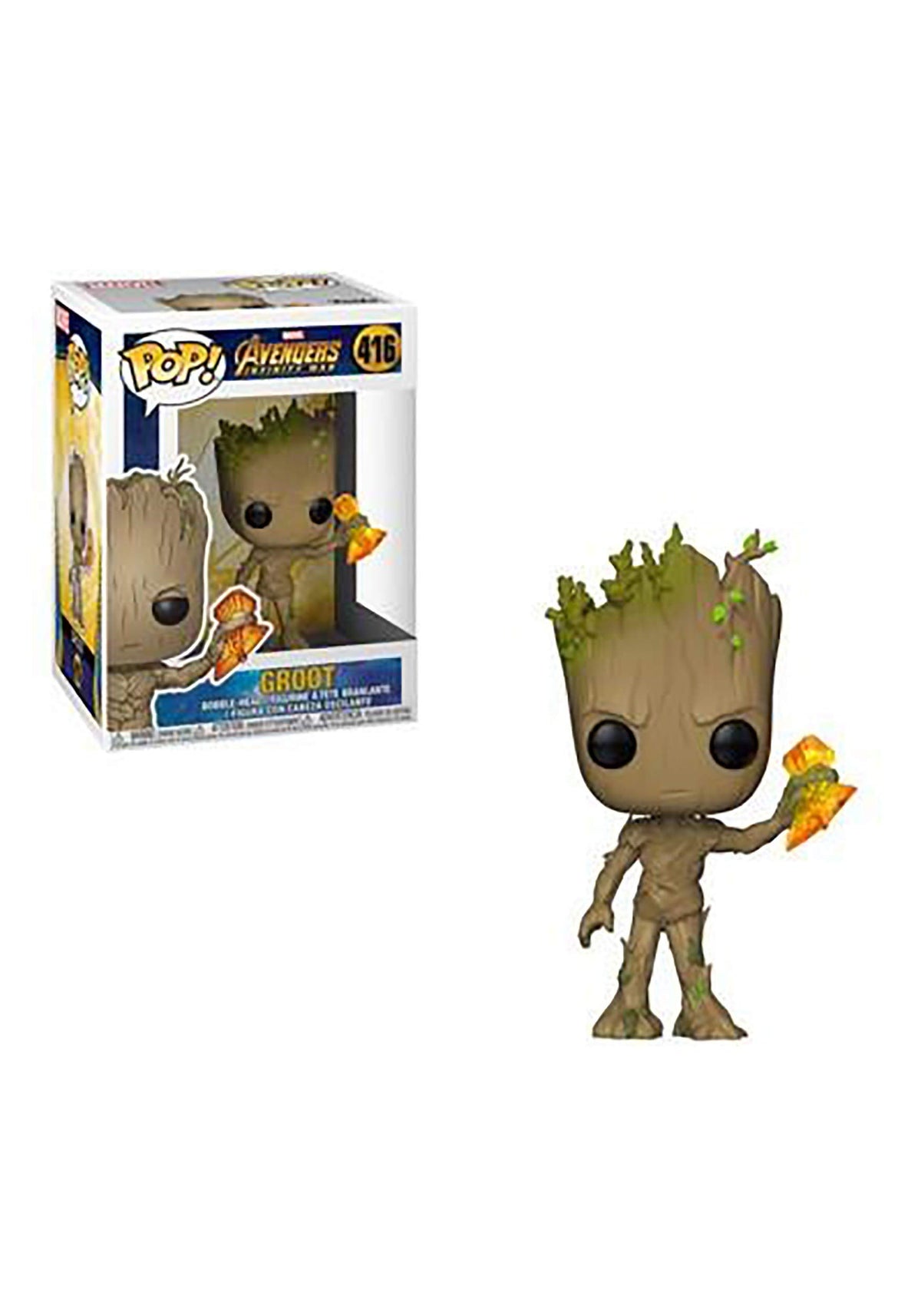 Funko POP! Marvel: Avengers Infinity War - Groot with Stormbreaker -,Multicolor, Standard