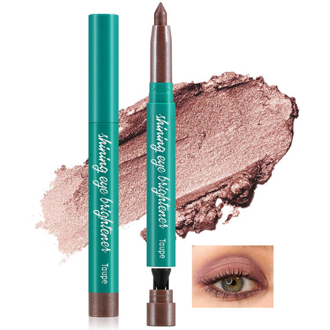 Boobeen Eyeshadow Stick Crayon Glitter Eyeshadow Pencil, Eye Brightener Stick, Waterproof Shimmer Cream Eyeshadow Pen Create Long Lasting Eye Shadow Makeup