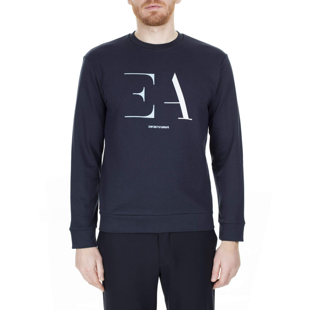 Armani Men's Crew Neck EA Sweatshirt Navy XL