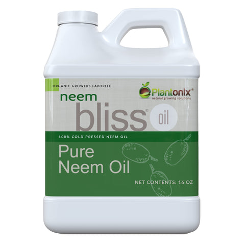 Neem Bliss - Pure Neem Oil for Plants - Organic Neem Oil Spray for Plants, 100% Cold Pressed Neem Oil - OMRI Listed Pure Neem Oil - All-Natural Neem Oil Concentrate Leaf Polish For Plants (16 Fl Oz)
