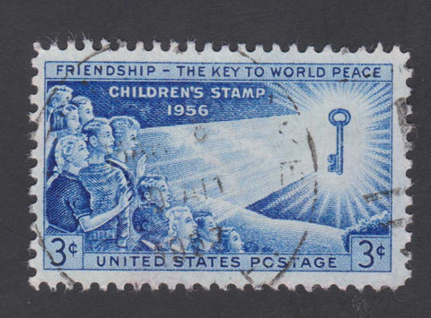 1956 Friendship the Key to World Peace Children's Stamp 3Ãƒâ€šÃ‚Â¢ Postage Stamp