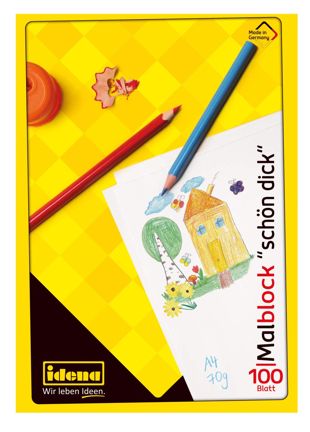 Idena Colouring Pad - FSC-Mix, A4, 100 Sheets, 70 g/m², Thick - Pack of 1-10390