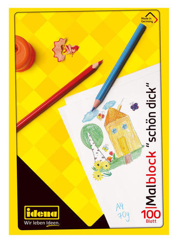Idena Colouring Pad - FSC-Mix, A4, 100 Sheets, 70 g/m², Thick - Pack of 1-10390