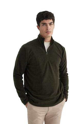 DeFacto Men's B7846ax Sweatshirt, D.Khaki, L