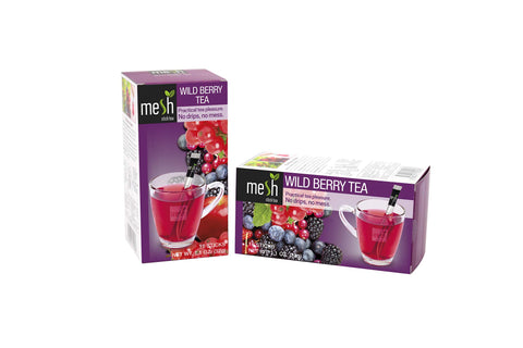 Adam's Healthy Products Mesh - Wild Berry - 16 Sticks - Tea No Tea Bags, No Non Drip Spoon - Easy to Use, Natural Flavour.