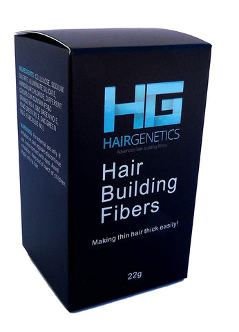 Hair Genetics Black Hair Fibres (Black 22g) Hair Fibers for Hair Loss Treatment and Thinning Hair
