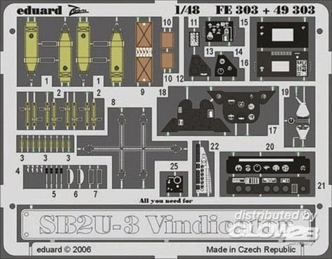 Eduard Accessories - 49303 Model-Making Accessory SB2U Vindicator for Accurate Miniatures Kit 3