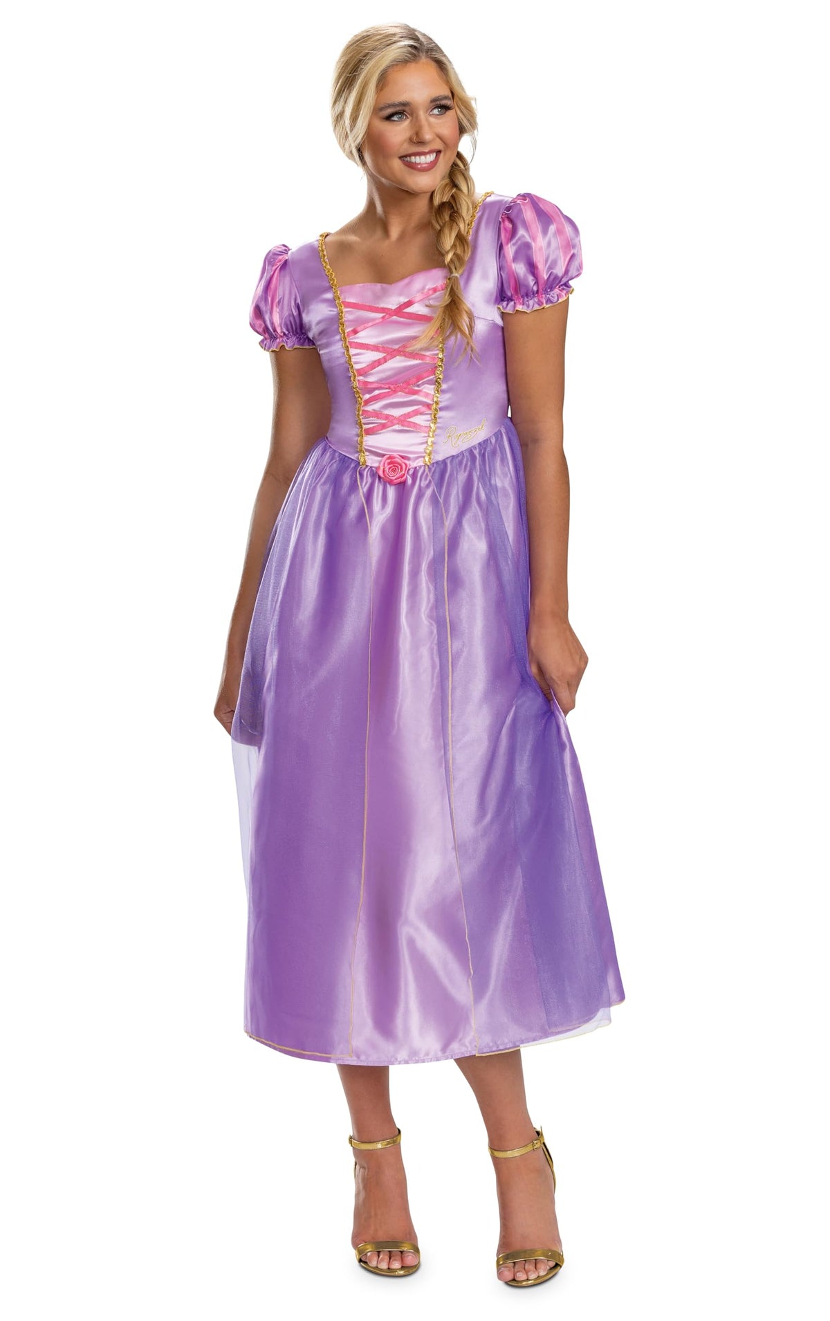 DISGUISE 158349B-EU Rapunzel Basic Plus Adult (Eu) Disney Princess Fancy Dress, Women, Multi, M