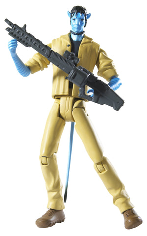 Mattel James Cameron's Avatar Na'vi Jake Sully RDA with Tan Outfit and Gun Action Figure
