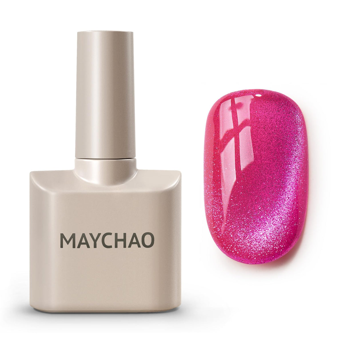 MAYCHAO 15ML Gel Nail Polish, Hot Pink Gel Nail Polish Soak Off UV LED Gel Polish Nail Art Starter Manicure Salon DIY at Home, 0.5 OZ