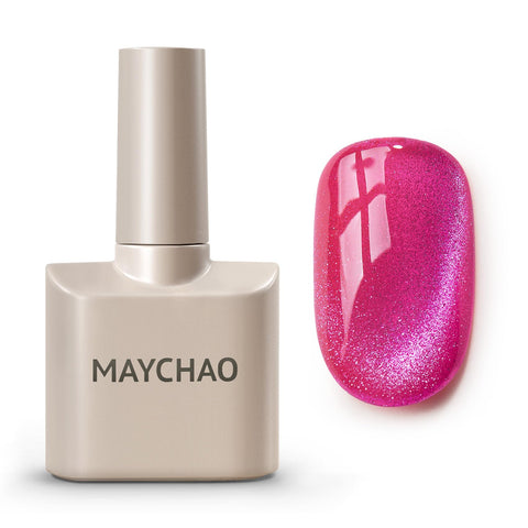 MAYCHAO 15ML Gel Nail Polish, Hot Pink Gel Nail Polish Soak Off UV LED Gel Polish Nail Art Starter Manicure Salon DIY at Home, 0.5 OZ