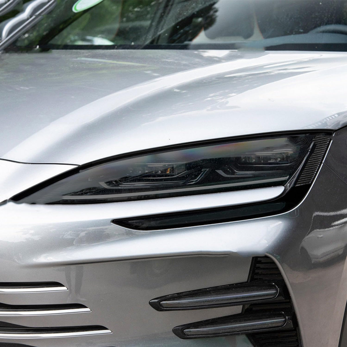 JCAKES Car Headlight Protective Cover Film Front Light TPU Anti-Scratch Headlamp Tint?for BYD Song Plus Champion Version DM-i EV 2023