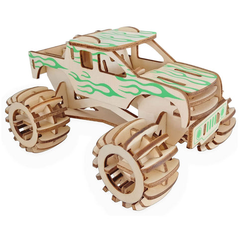 IFIYOOY 3D Wooden Puzzles for Adults and Kids Car Wood Building Kits, STEM Toys Crafts for Girls and Boys (Monster Truck)