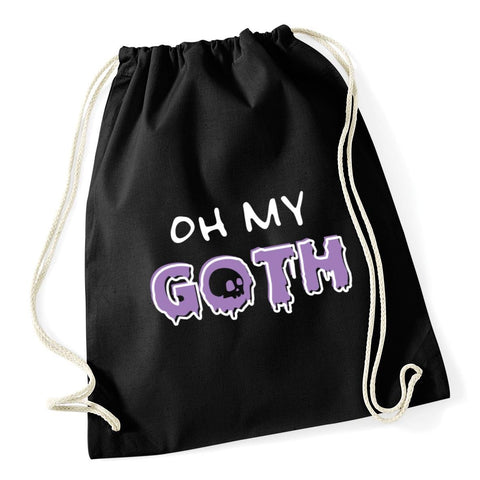 Hippowarehouse Oh My Goth Drawstring Cotton School Gym Bag 37cm x 46cm, 12 litres