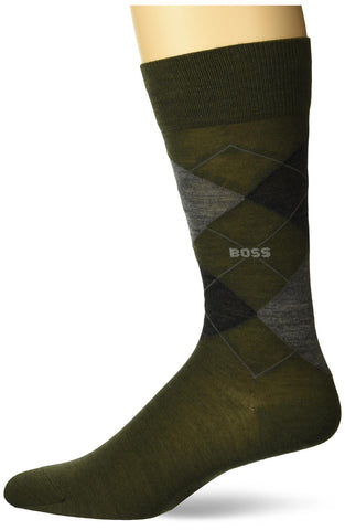 BOSS Regular Length Wool Blend Argyle Socks