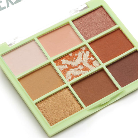 Boobeen Colorful 9 colors Eyeshadow Palette, Cream Shimmer Matte Powder Eye Shadow Palette, Warm Cold Natural Eyeshadow Makeup
