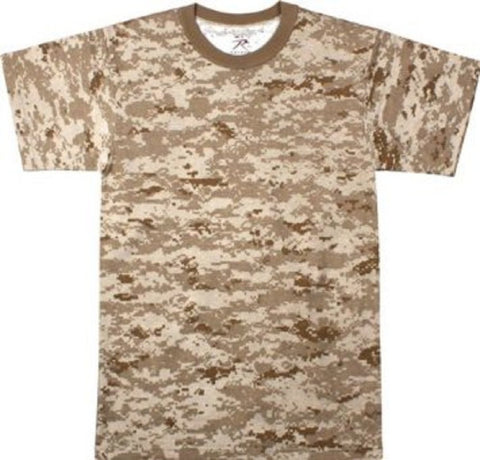 Rothco Desert Digital Camouflage T-Shirt (Polyester/Cotton) Size Large