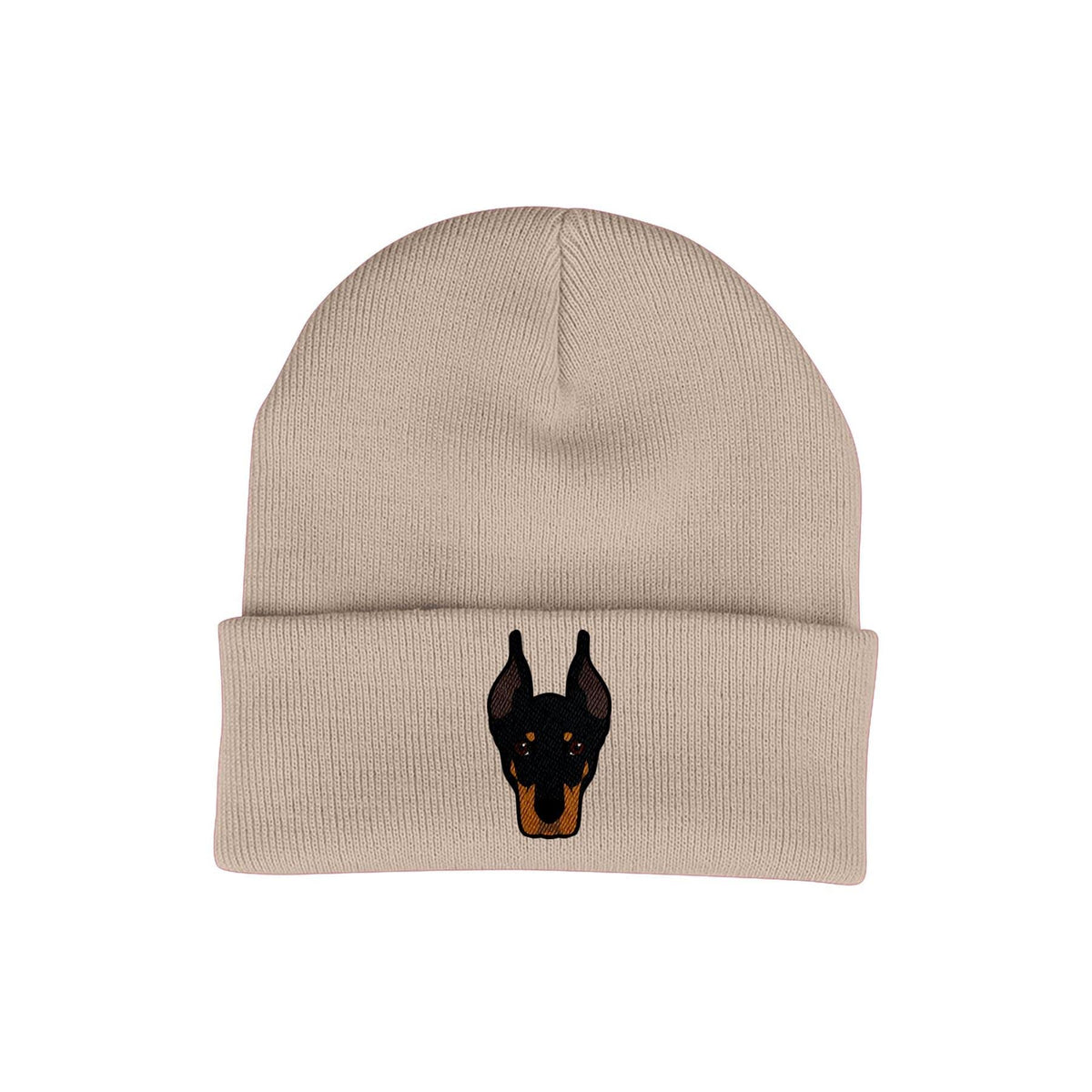 Bang Tidy Clothing Doberman Beanie Hat - Dog Lovers Gifts for Women - Winter Hats for Women - Knitted Wooly Ladies Hats - Dog Walking Accessories - Embroidered Gifts for Dog Lovers