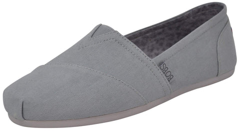 Skechers Women's BOBS Plush - Peace and Love Ballet Flat, Light Grey, 6.5 W US