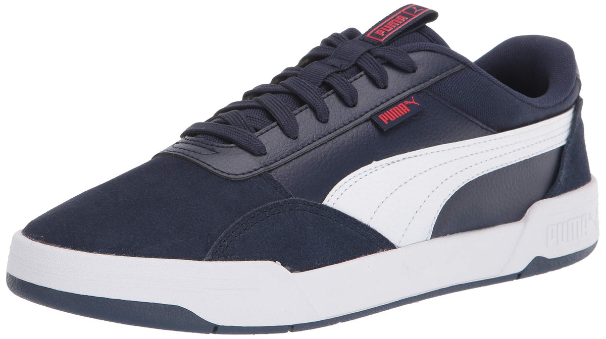 PUMA Men's C-Skate Sneaker, Peacoat-White, 8.5
